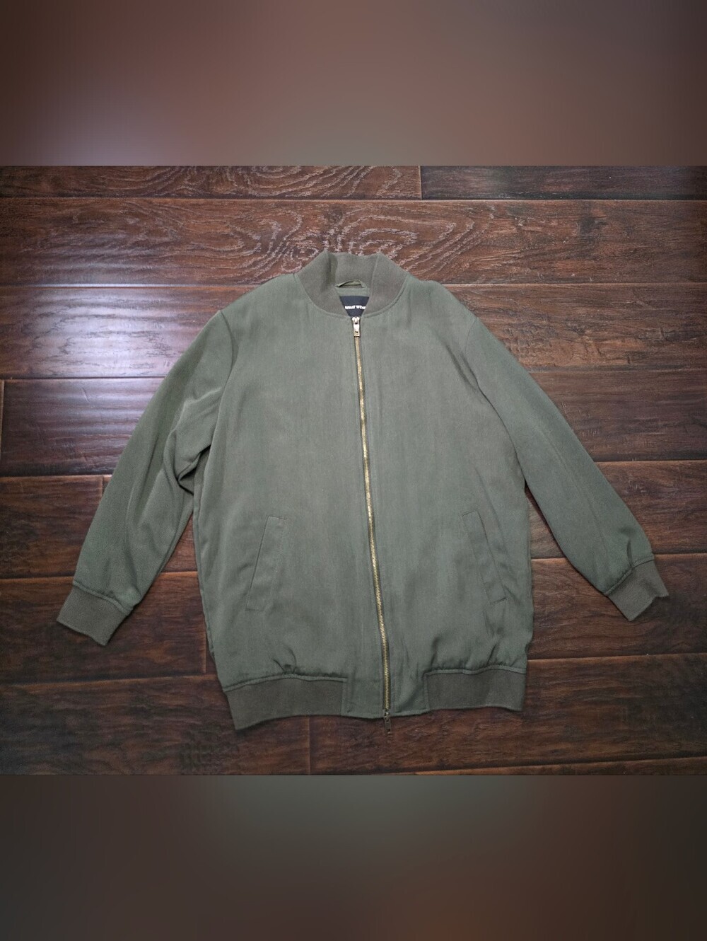 Who What Wear Womens Bomber Utility Full Zip Jacket Medium